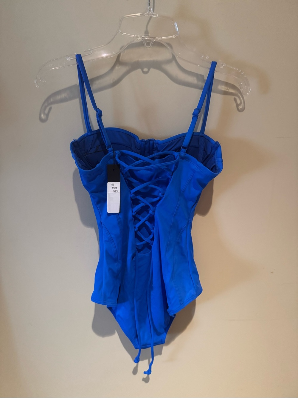 TA3 Bold Electric Blue One-Piece Swimsuit - Picture 2 of 4
